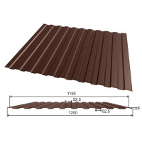 Забор из профнастила 0.45 мм. C-8 (H=2 м) 