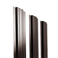 Штакетник металлический 105 мм П-образный Slim 1500 мм прямой ДВС PE 0,45 мм RAL8017