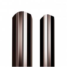 Штакетник металлический 100 мм М-образный 1000 мм фигурный PE 0,4 мм RAL8017