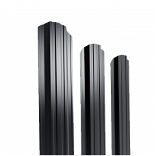 Штакетник металлический 105 мм П-образный Slim 2000 мм фигурный ДВС PE 0,45 мм RAL7024