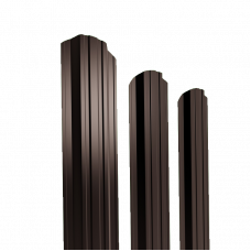 Штакетник металлический 105 мм П-образный Slim 1800 мм фигурный ДВС PE 0,45 мм RAL8017