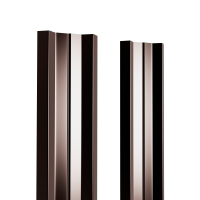 Штакетник металлический 100 мм М-образный 1250 мм прямой ДВС PE 0,45 мм RAL8017