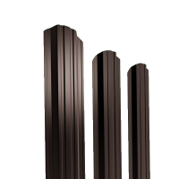 Штакетник металлический 105 мм П-образный Slim 1250 мм фигурный ДВС PE 0,45 мм RAL8017