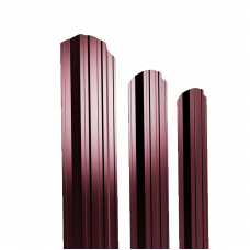 Штакетник металлический 105 мм П-образный Slim 1800 мм фигурный PE 0,4 мм RAL3005