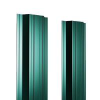 Штакетник металлический 125 мм П-образный 1250 мм прямой ДВС PE 0,45 мм RAL6005