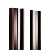 Штакетник металлический 100 мм М-образный 1500 мм прямой PE 0,4 мм RAL8017