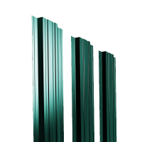 Штакетник металлический 105 мм П-образный Slim 2000 мм прямой ДВС PE 0,45 мм RAL6005