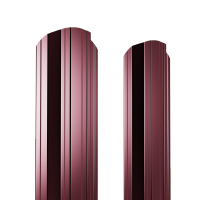 Штакетник металлический 125 мм П-образный 1500 мм фигурный ДВС PE 0,45 мм RAL3005