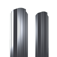 Штакетник металлический 125 мм П-образный 1800 мм фигурный ДВС PE 0,45 мм RAL7024