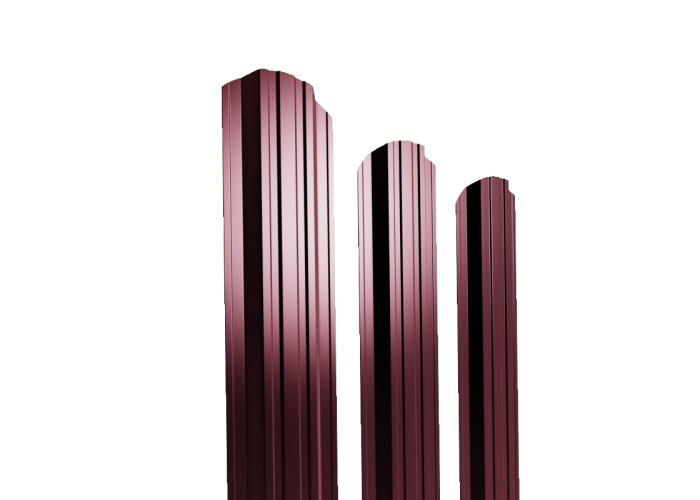 Штакетник металлический 105 мм П-образный Slim 1500 мм фигурный ДВС PE 0,45 мм RAL3005 Штакетник металлический 105 мм П-образный Slim 1500 мм фигурный ДВС PE 0,45 мм RAL3005