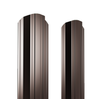 Штакетник металлический 125 мм П-образный 1800 мм фигурный PE 0,4 мм RAL8017