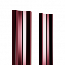 Штакетник металлический 100 мм М-образный 1800 мм прямой ДВС PE 0,45 мм RAL3005