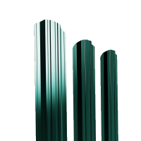 Штакетник металлический 105 мм П-образный Slim 1250 мм фигурный PE 0,4 мм RAL6005